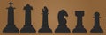 Vector chess pieces Royalty Free Stock Photo